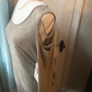 Beautiful soft cold shoulder sweater